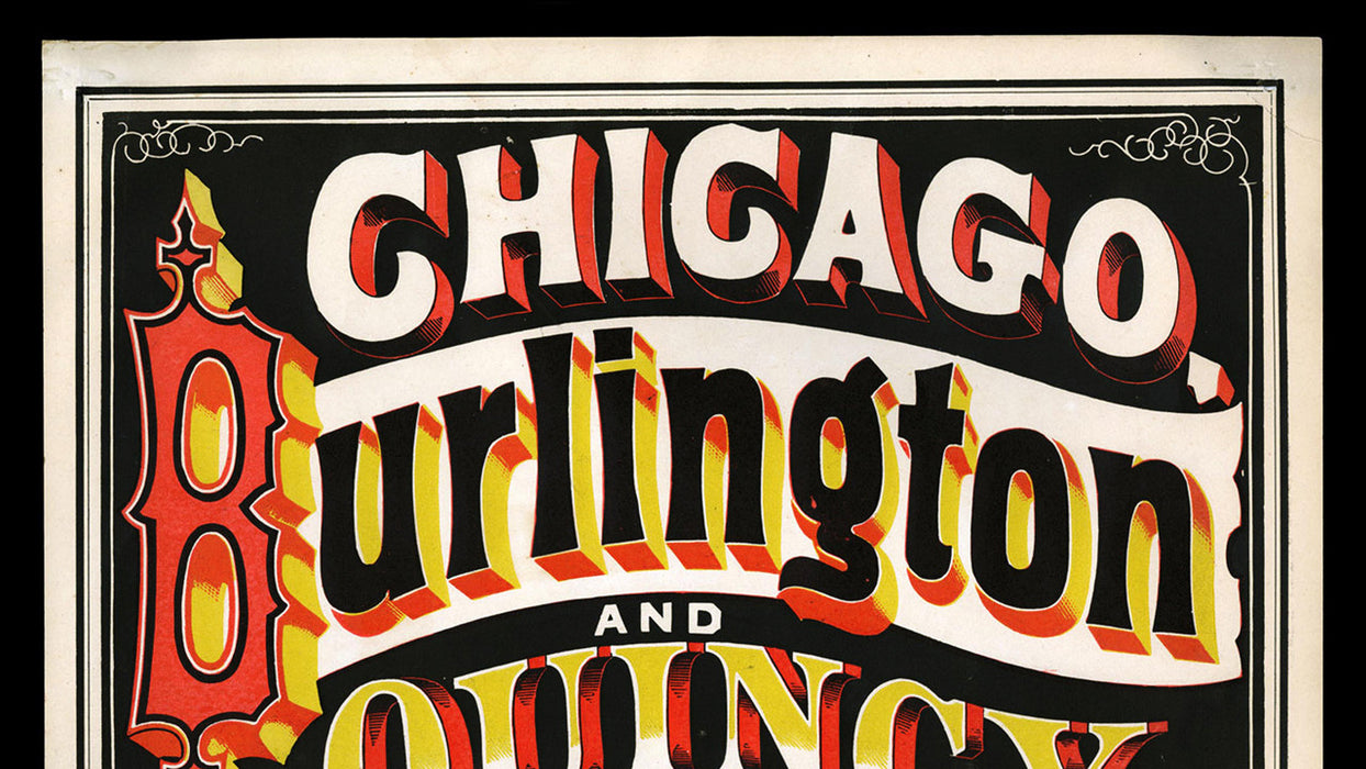 Chicago to Qunicy Railroad Poster
