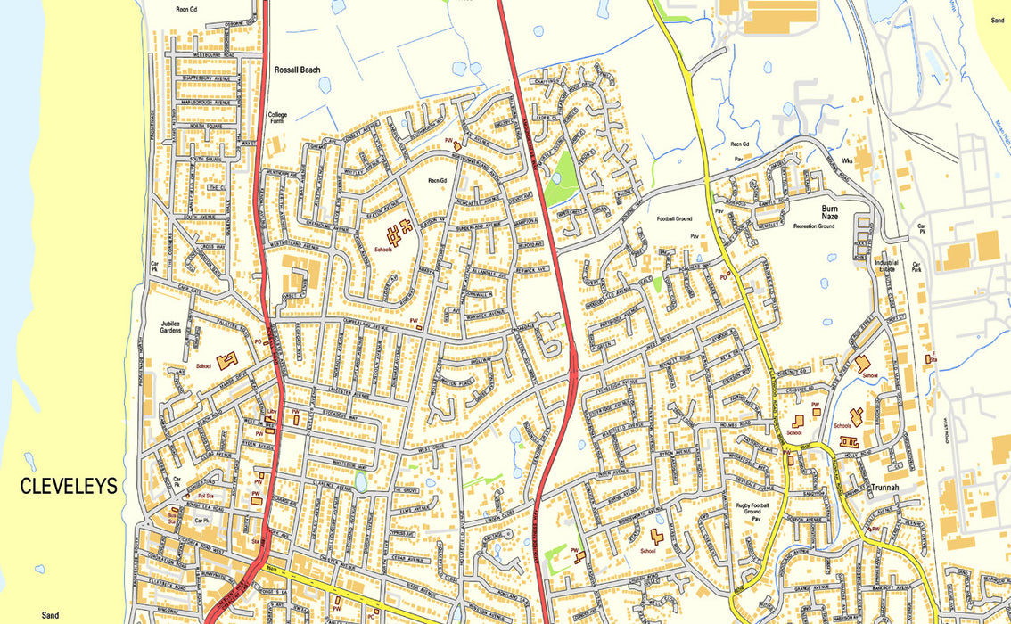 Blackpool Street Map