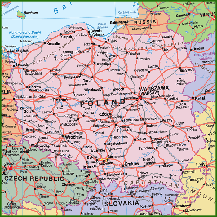 Poland Map Placemat