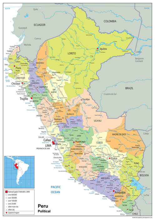 Peru Political Map