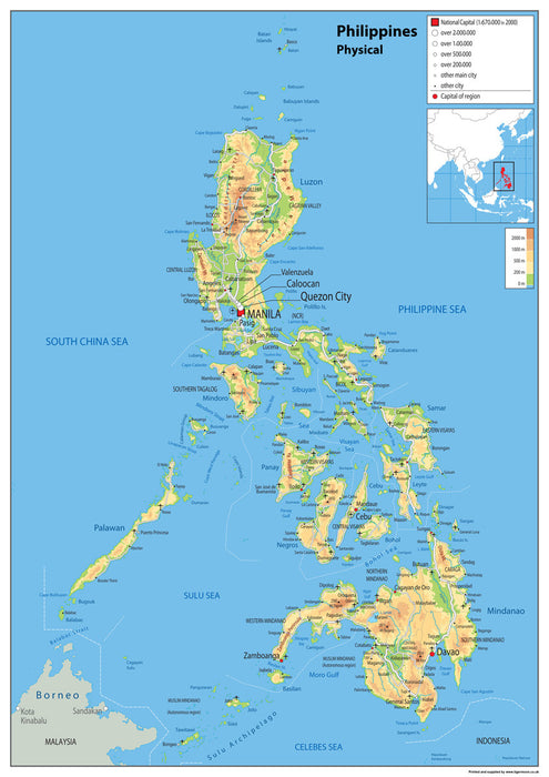 Philippines Physical Map