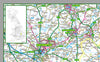 Bedfordshire, a county in the East of England, UK.  This map covers the towns      Luton     Bedford          Dunstable     Leighton Buzzard     Kempston     Houghton Regis     Biggleswade     Flitwick     Sandy     Ampthill   and Bedfordshire's three unitary authorities        Bedford     Central Bedfordshire     Luton