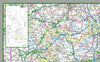Map of Gloucestershire, a county in England, UK. This map covers the city of Gloucester and the towns:  Cheltenham, Kingswood,Filton, Stroud, Yate, Tewkesbury & Cirencester.