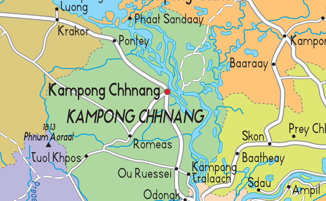 Cambodia Political Map