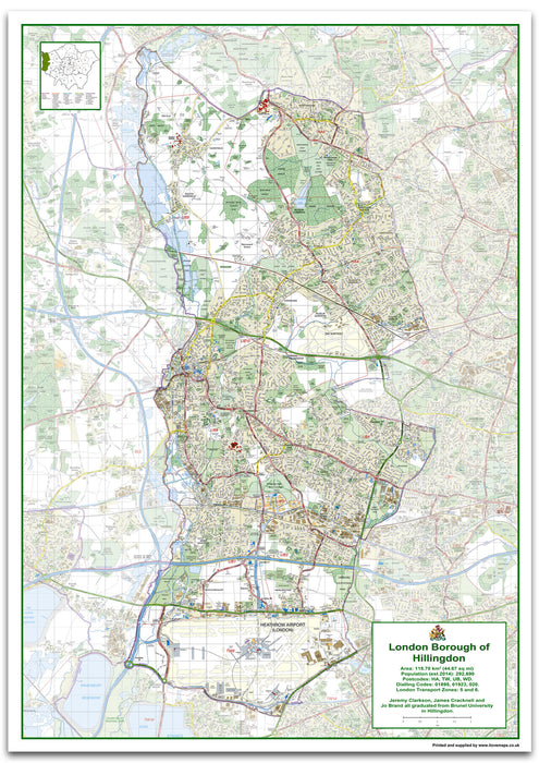 Hillingdon London Borough Map