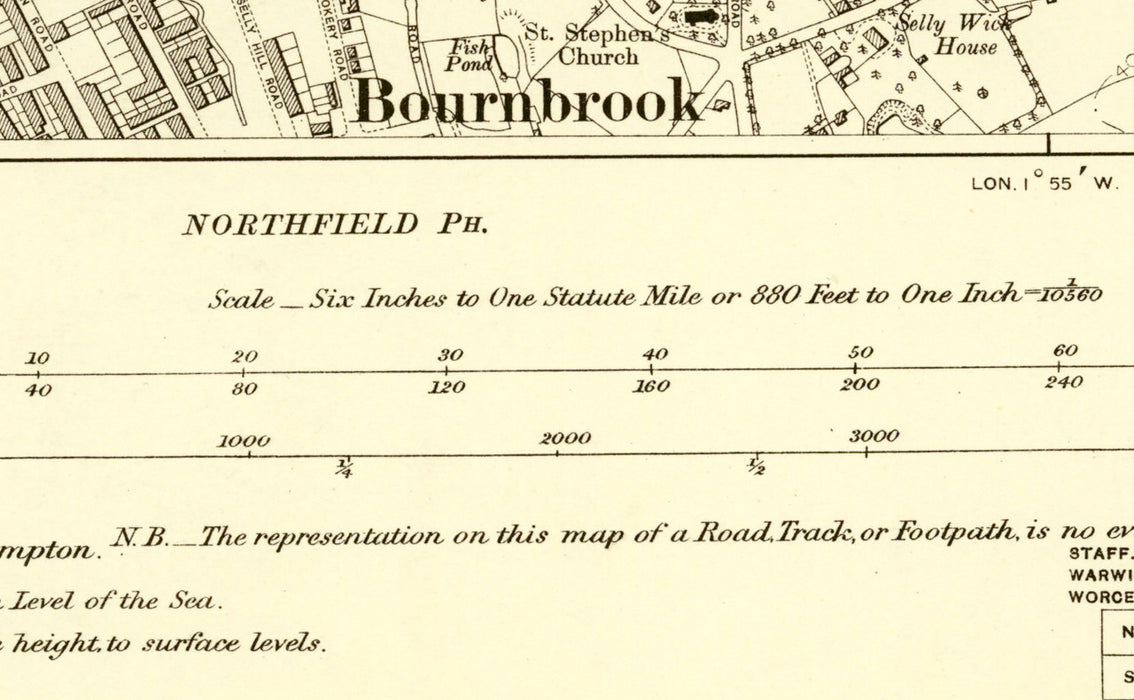 Birmingham Edgebaston 1905 Map