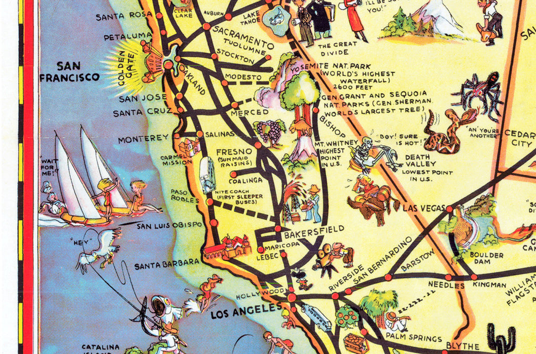 The Greyhound Route Map of the United States 1937