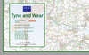 Tyne and Wear, a geographic and ceremonial county in North East England, UK.  This map covers the Districts of:       Gateshead      Newcastle upon Tyne      North Tyneside      South Tyneside      Sunderland