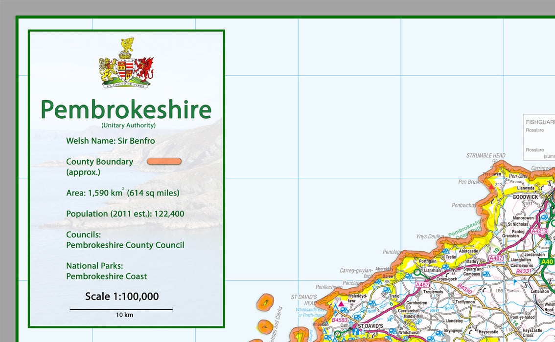 Pembrokeshire County Map