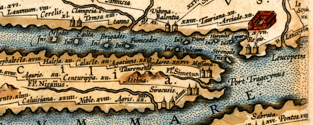 Peutinger Table Segment IV 1619 Early Road Map