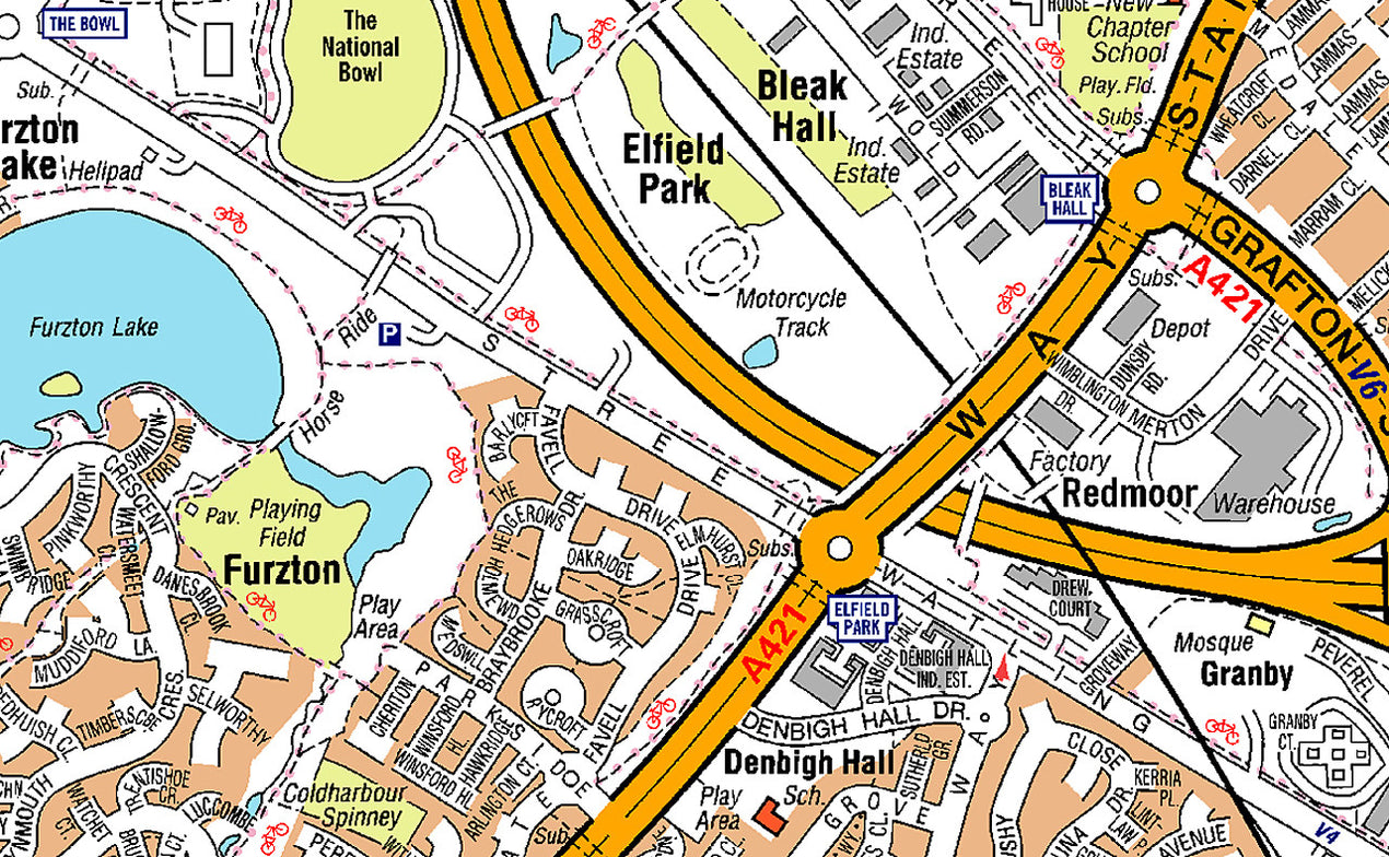 Milton Keynes 15k x 15k A-Z Map– I Love Maps
