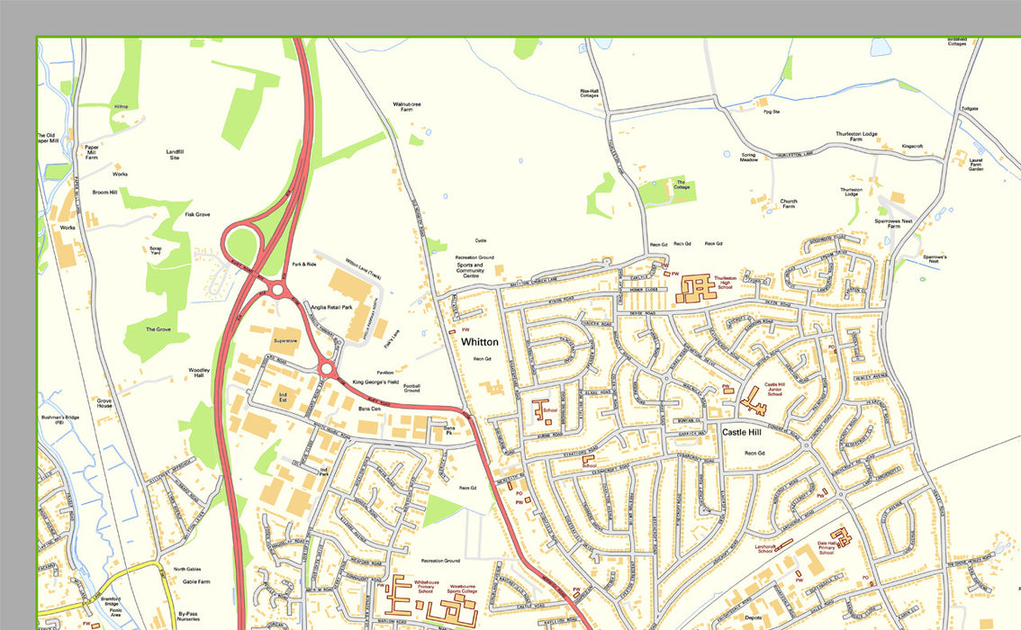 Ipswich Street Map I Love Maps