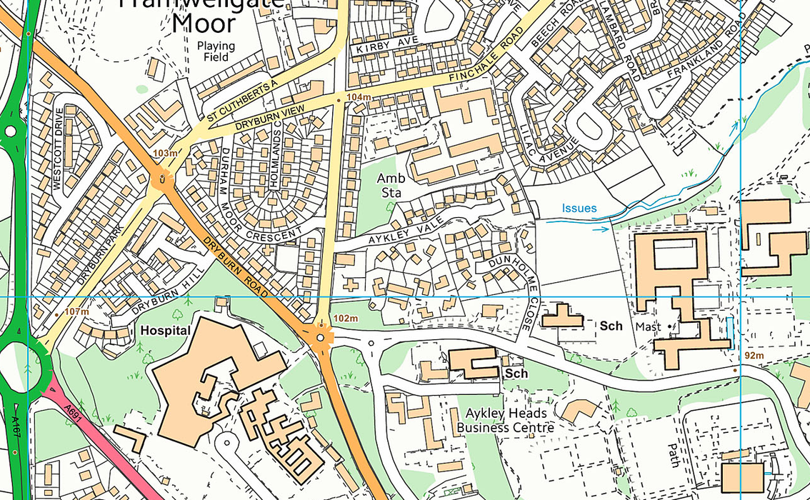 Durham Street Map