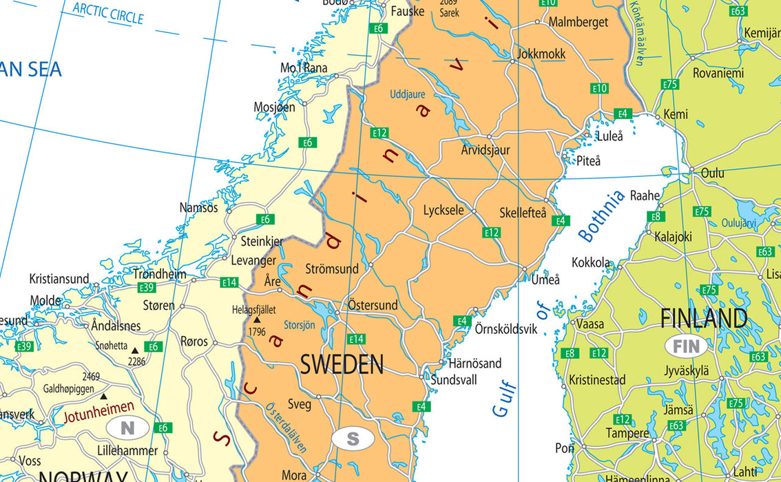 Northern Europe Political Map