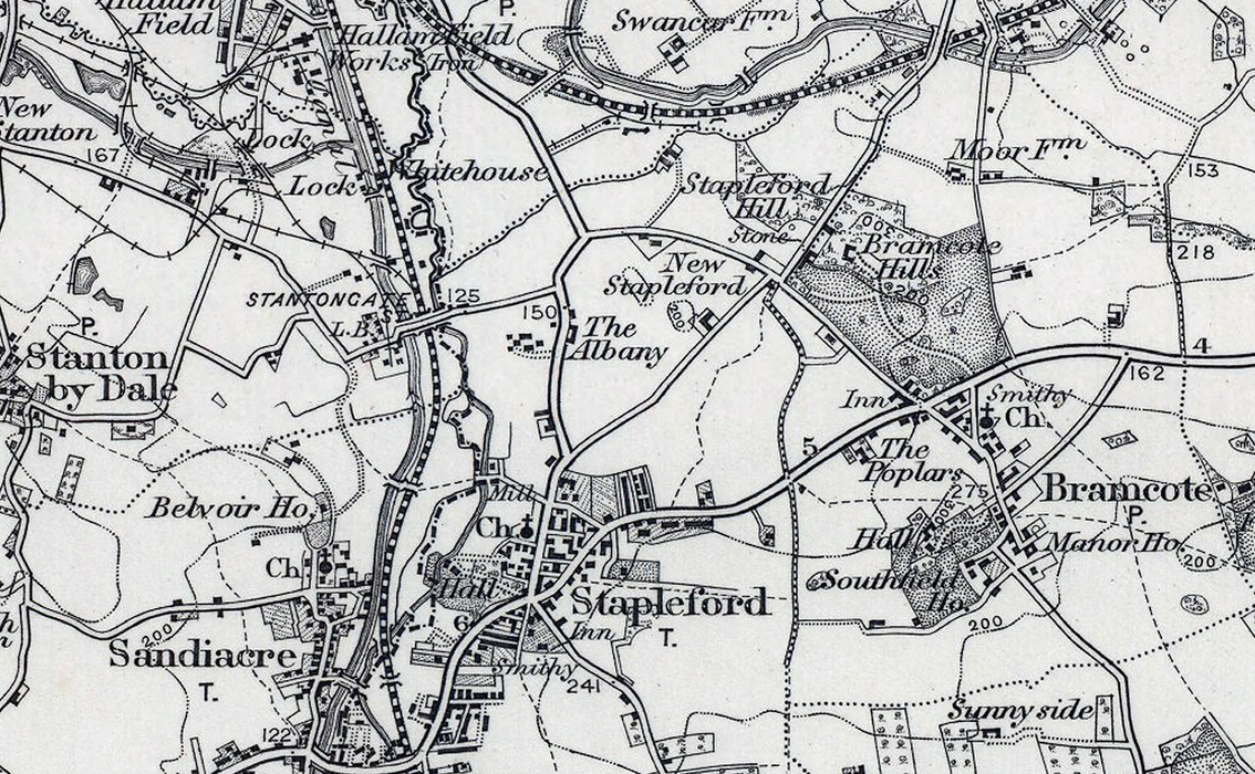 Derby 1854 Ordnance Survey Map