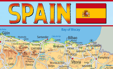 Extract of illustrated Spain map