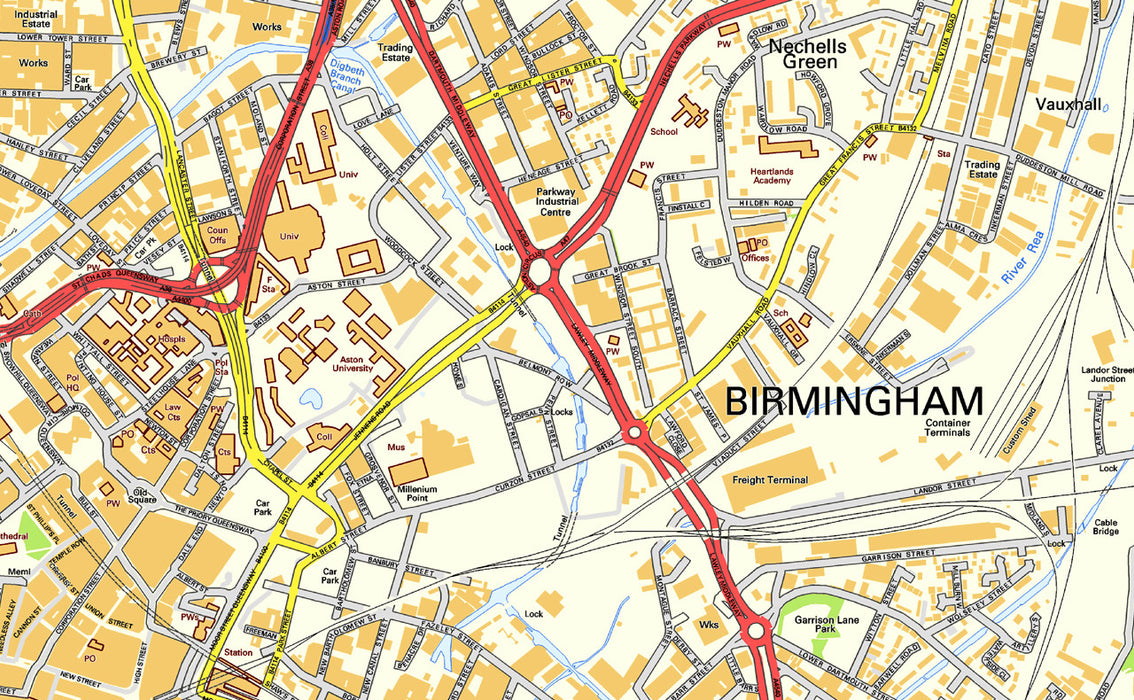 Birmingham Street Map