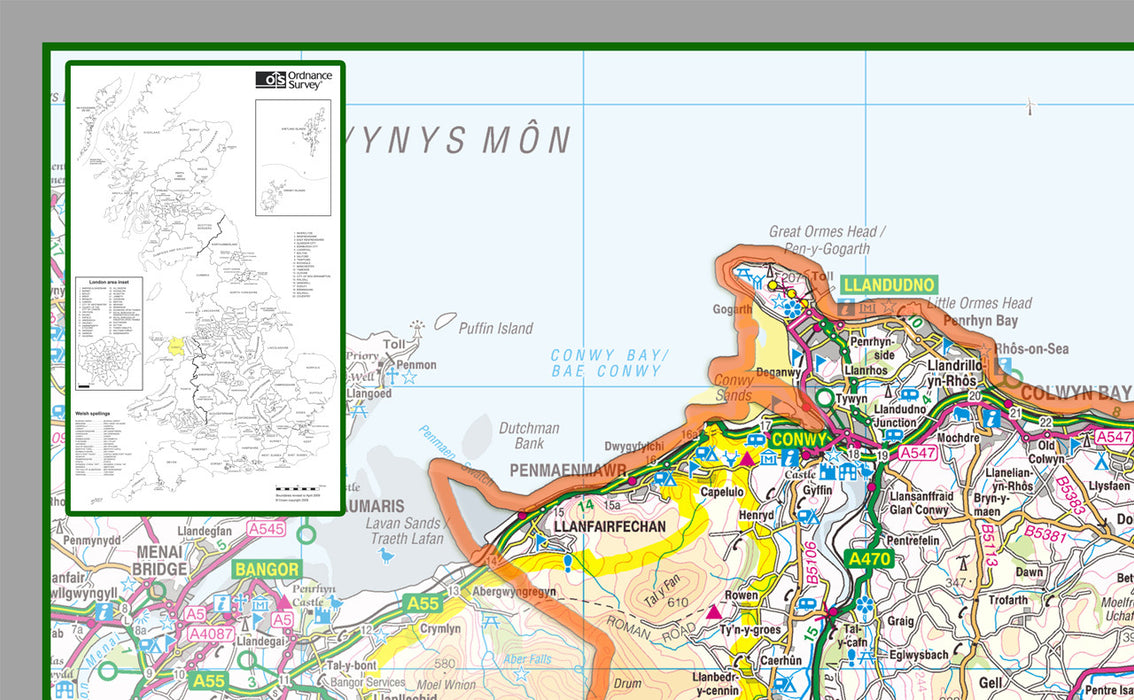 Conwy County Map
