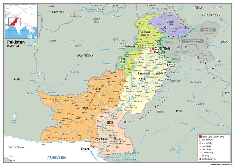 Pakistan Political Map