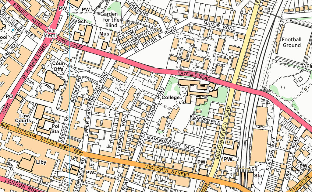 St Albans Street Map I Love Maps