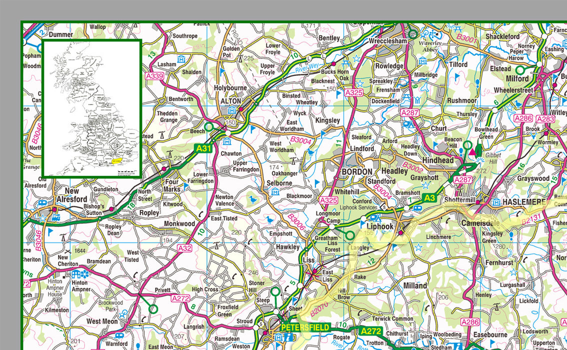 map of West Sussex, England, UK.  This map covers the city of Chichester and the towns      Worthing     Crawley     Bognor Regis     Littlehampton     Shoreham-by-Sea     Horsham     Haywards Heat     Burgess Hill     East Grinstead     Chichester