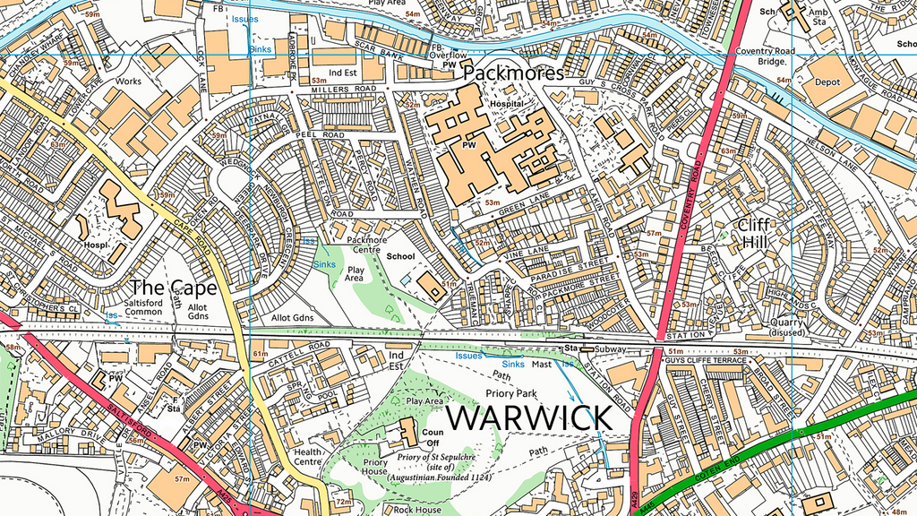 Royal Leamington Spa and Warick Street Map I Love Maps