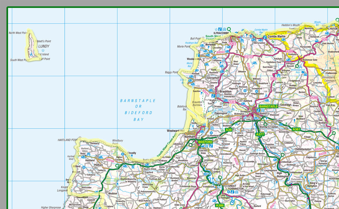 Detailed Devon Postcode Map Devon County Map– I Love Maps