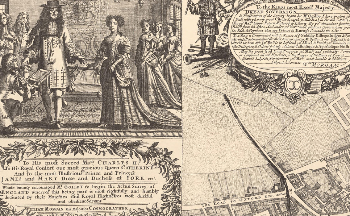 Morgan's Map of the Whole of London in 1682