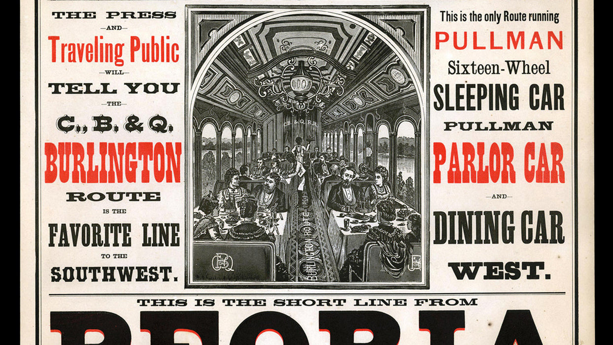 Chicago to Qunicy Railroad Poster