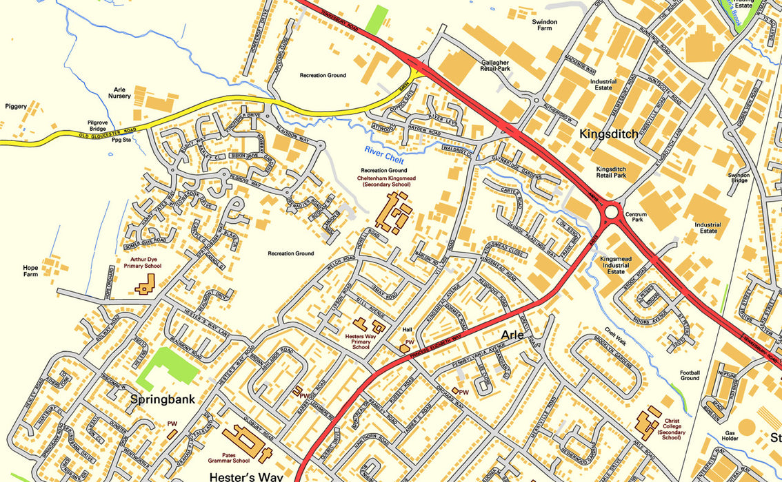 Cheltenham Street Map