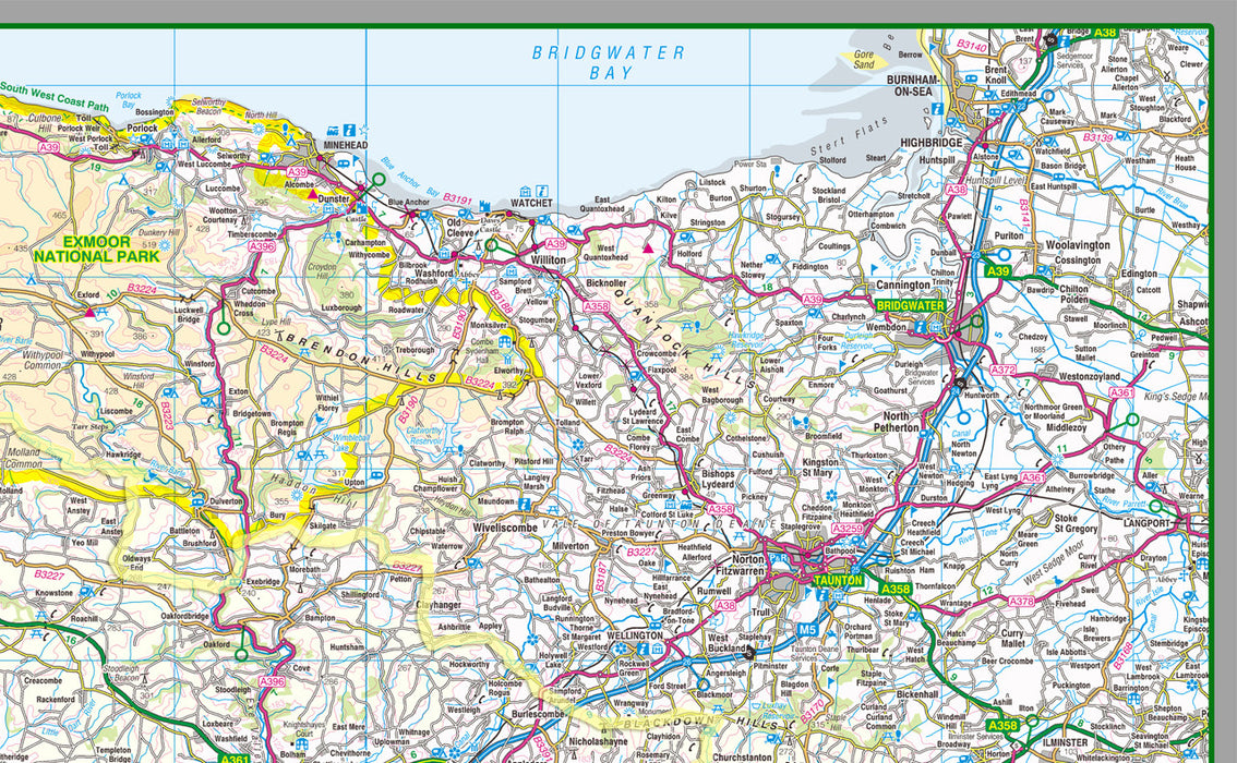 Wall Map Devon Devon County Map– I Love Maps