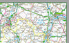 Bedfordshire, a county in the East of England, UK.  This map covers the towns      Luton     Bedford          Dunstable     Leighton Buzzard     Kempston     Houghton Regis     Biggleswade     Flitwick     Sandy     Ampthill   and Bedfordshire's three unitary authorities        Bedford     Central Bedfordshire     Luton