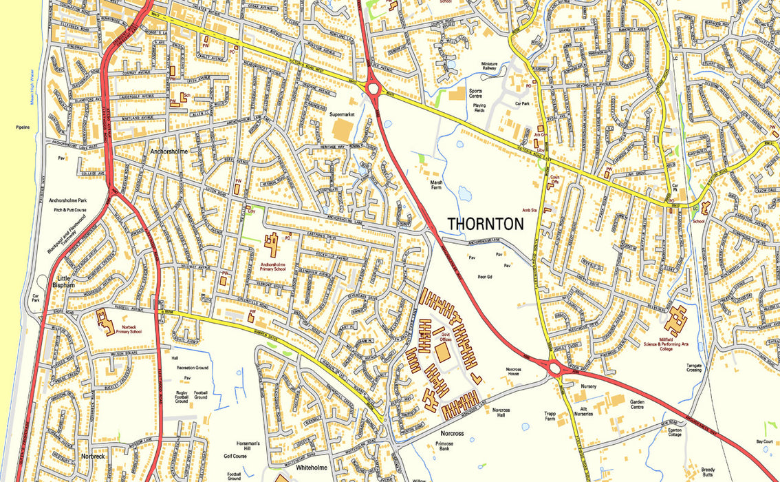 Blackpool Street Map