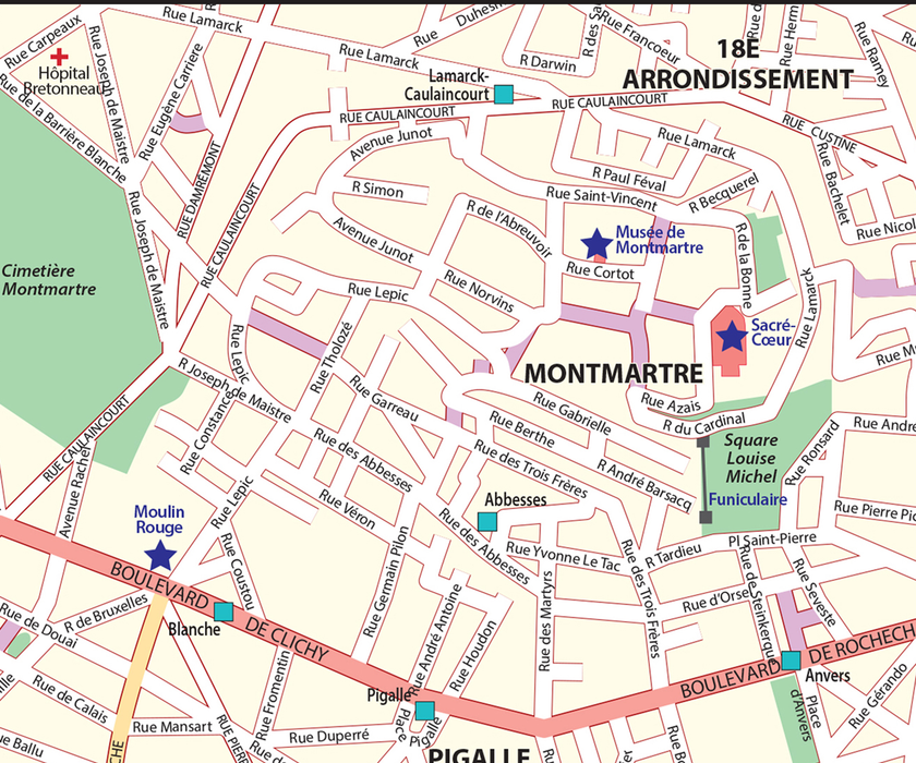 Paris Street Map - Central Paris