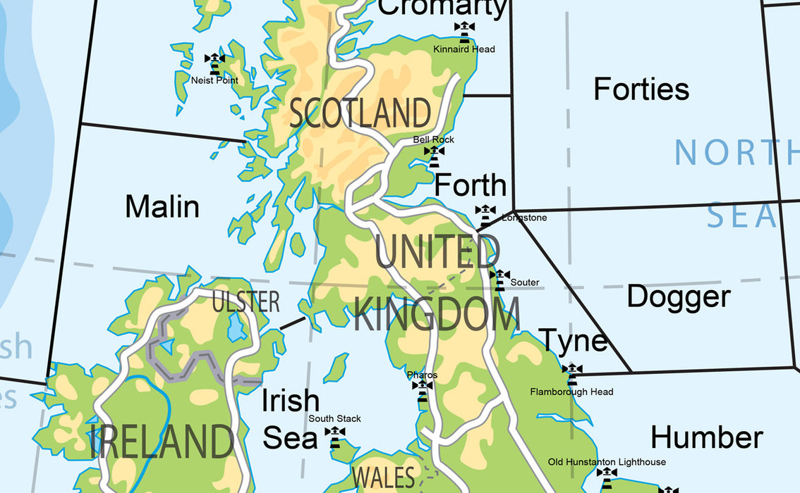 United Kingdom Shipping Forecast Map