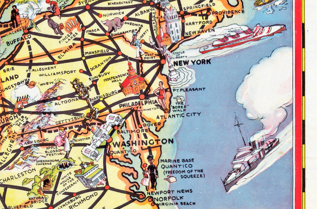 The Greyhound Route Map of the United States 1937