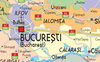 Extract of a political map of Romania showing Bucharest
