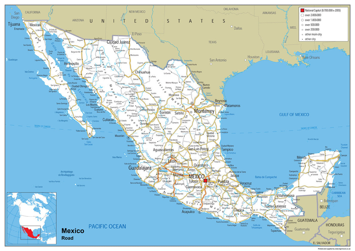 Valentin Mexico Maps Mexico Road Map– I Love Maps