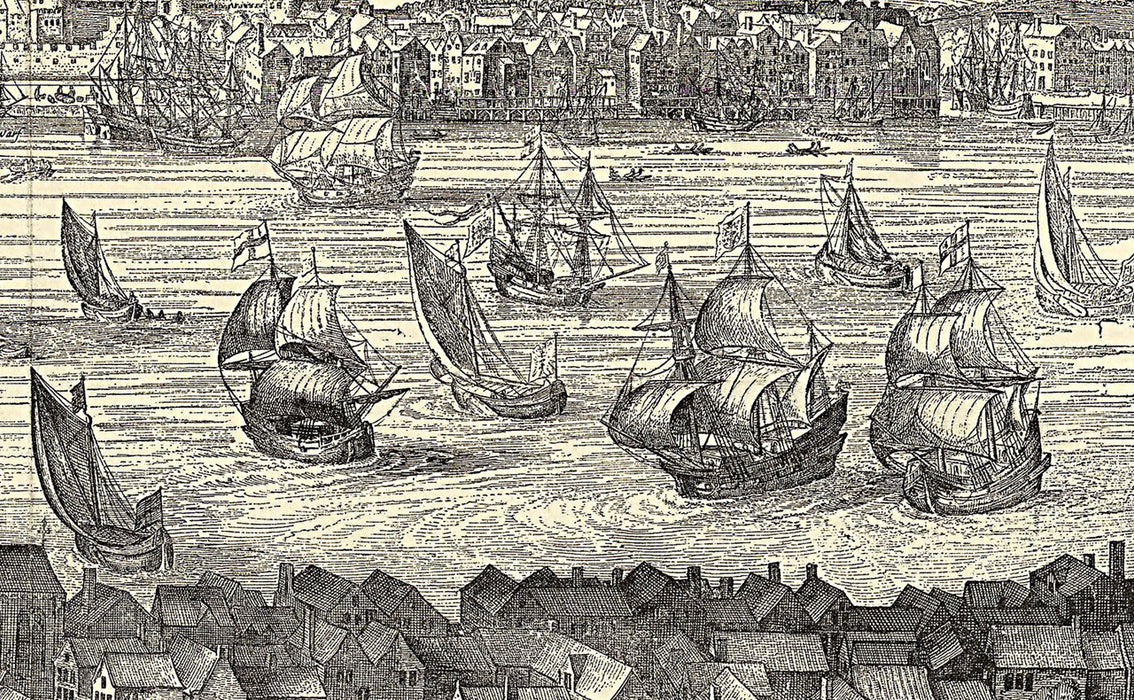 Vischer Panorama of London 1616 Map