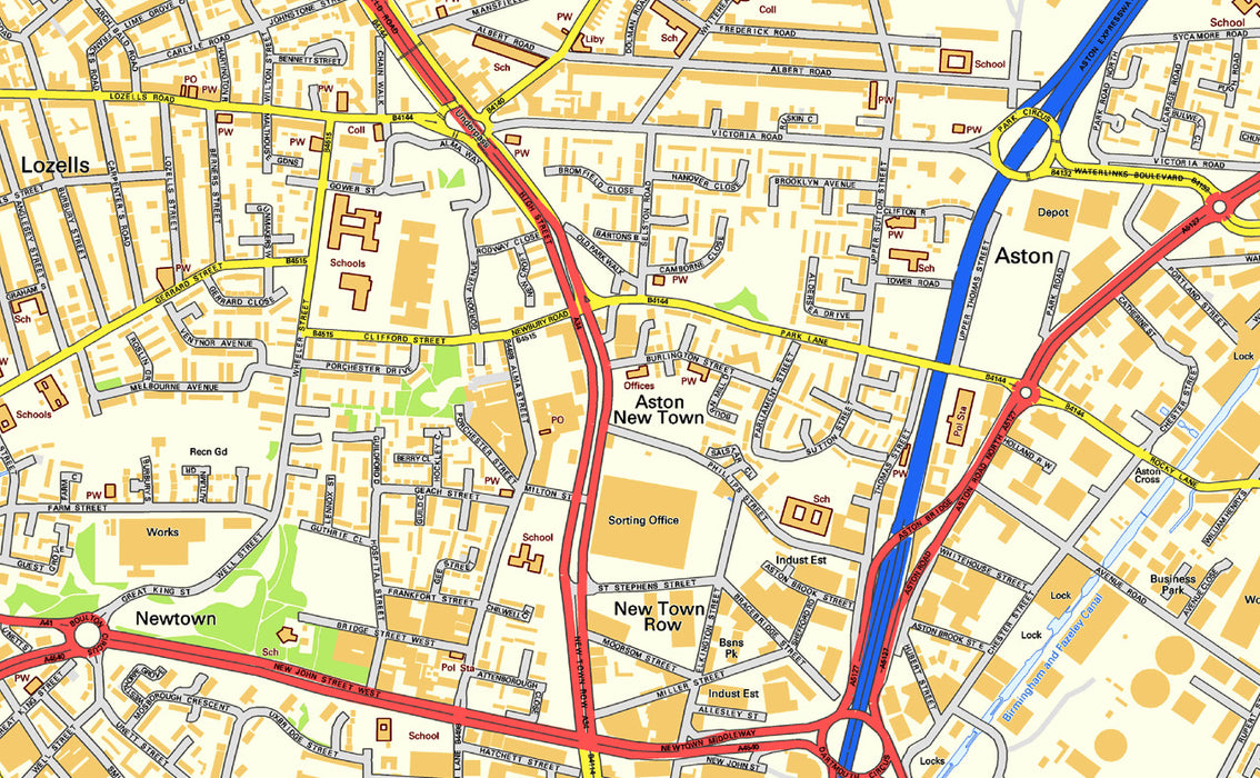 Birmingham Street Map