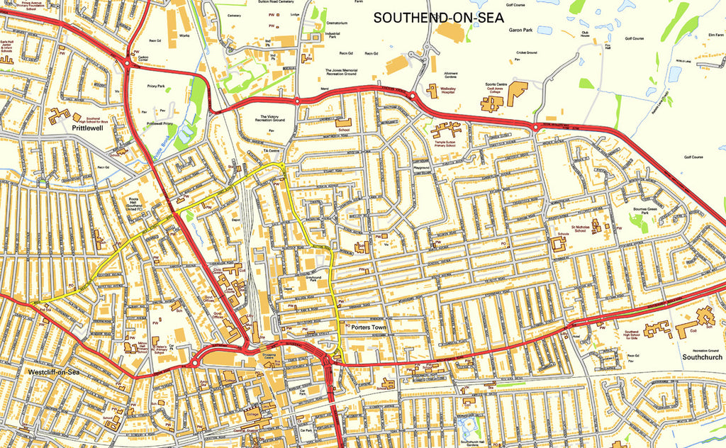 Southend on Sea Street Map | I Love Maps