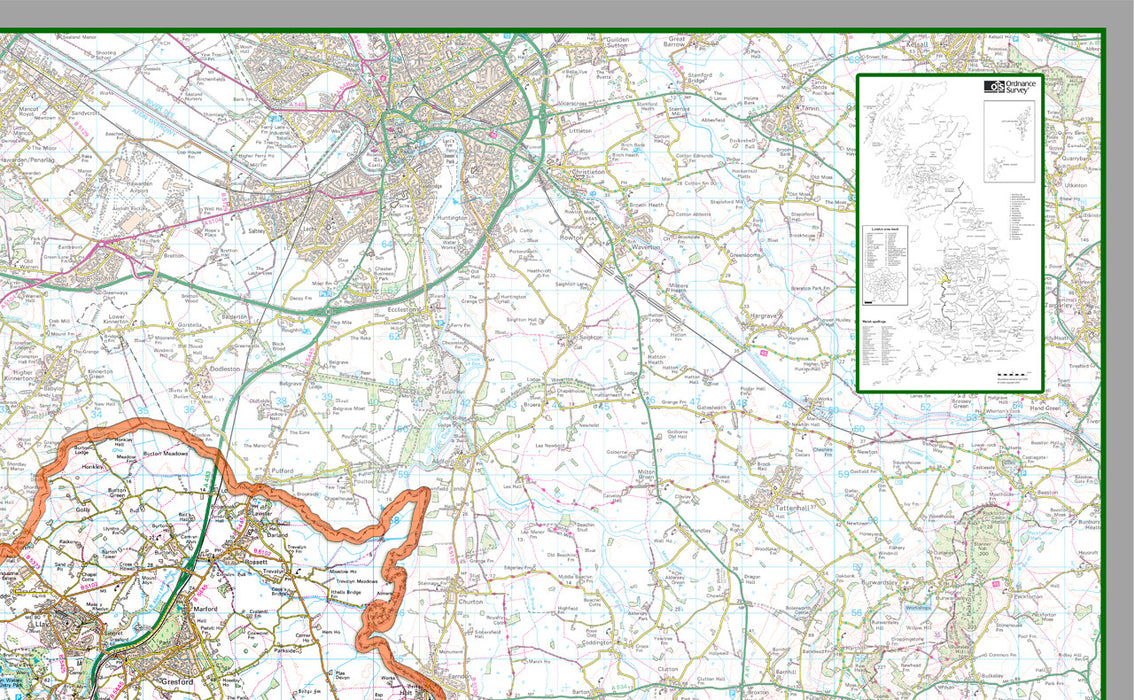 Wrexham County Map– I Love Maps