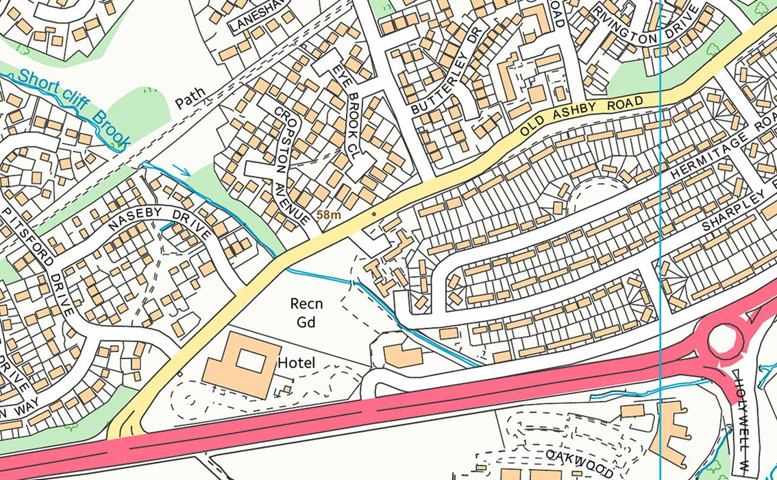 Loughborough Smaller Street Map