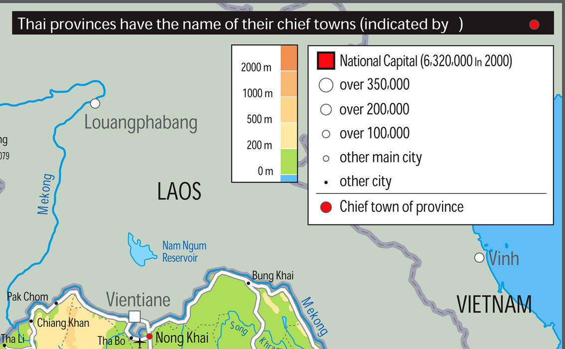 Thailand Physical Map