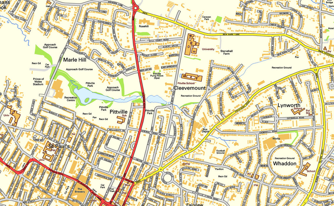 Cheltenham Street Map