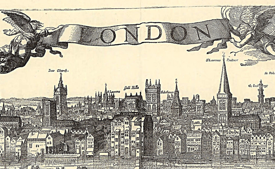 Vischer Panorama of London 1616 Map