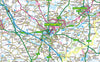 1:100,000 detailed map of Northamptonshire, in England, UK.  This map covers the County Town of Northampton and towns:      Kettering     Corby     Wellingborough     Rushden     Daventry   and the districts:      South Northamptonshire     Northampton     Daventry     Wellingborough     Kettering     Corby     East Northamptonshire