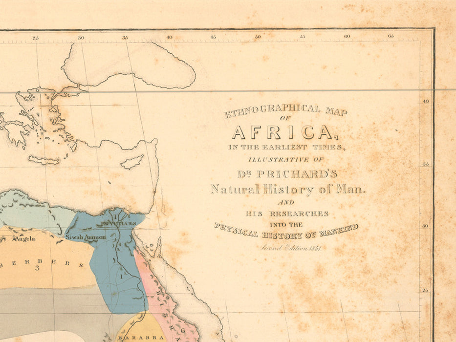 Ethnographical Map of Africa By Dr Prichard 1851