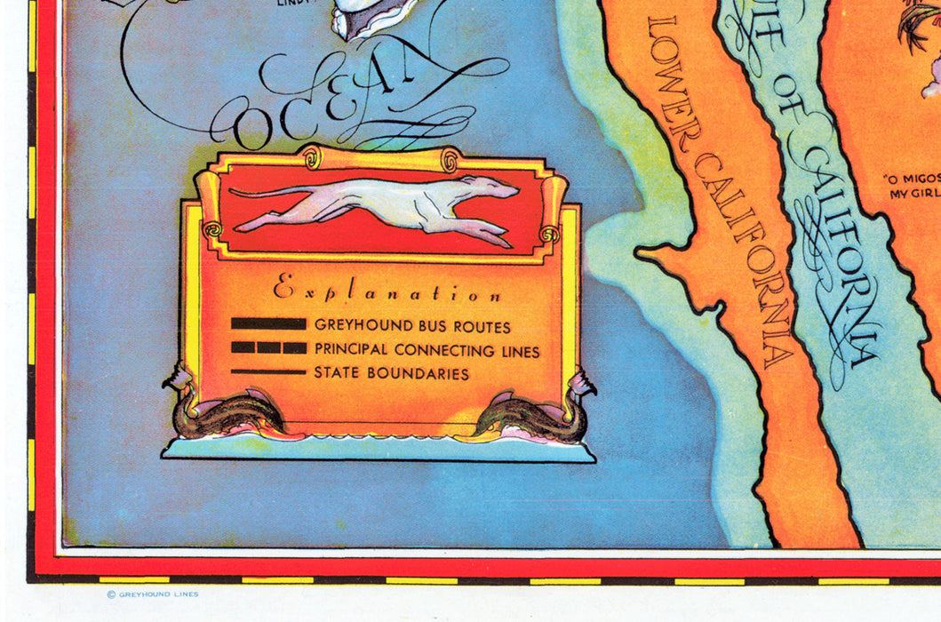 The Greyhound Route Map of the United States 1937