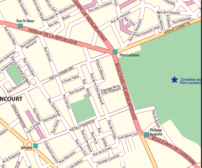 Paris Street Map - Central Paris